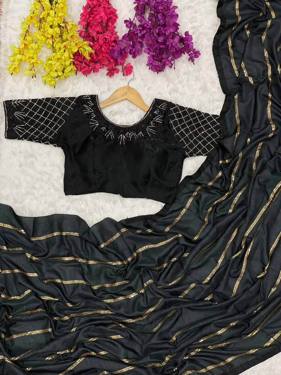 AC Black LABEL Color Vichitra Fabric And Sequence Work Saree Casual, Wedding, Festive, Events Expected Delivery 4-6 Working Days @1849 /- | Sarees, Bollywood Sarees, Creative Sarees, Designer Sarees, Embroidered Sarees, Ethnic Saree, Modern Digital sarees, Party Wear Sarees