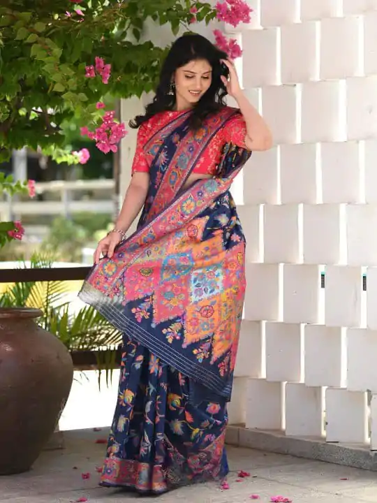 DDF 501 Blue Color Kashmiri Running Thread Zari Work Saree Casual, Party Wear, Events, Festivals Etc. Expected Delivery 4-6 Working Days 2399/- | Sarees, Bollywood Sarees, Creative Sarees, Designer Sarees, Embroidered Sarees, Ethnic Saree, Modern Digital sarees, Party Wear Sarees