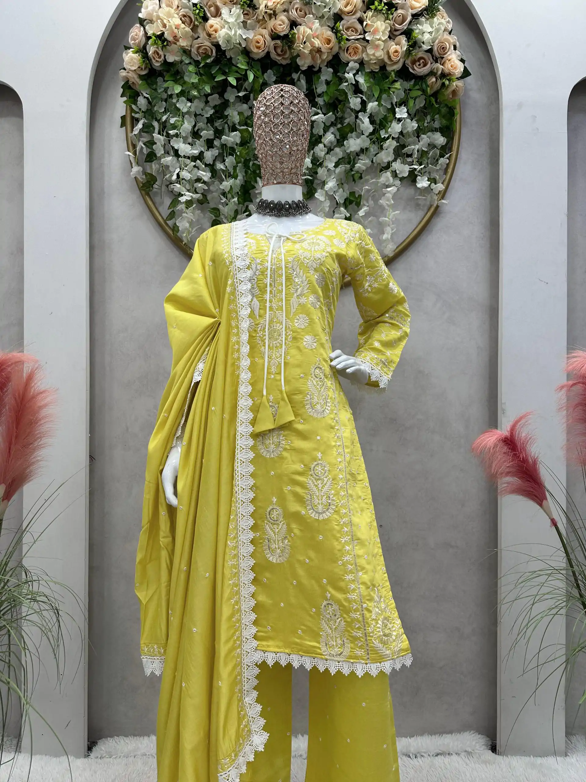 RTC 5703 Mustard Color Maslin silk Thread Work Salwar Suit Casual, Wedding, Party, Festive, Events. Expected Delivery 4-6 Working Days @2099/- | Salwar suit, Designer Suits, Casual Suits, Creative suits, Palazzo Suits, Party Wear Suits, Patiala Suits, Straight Suits