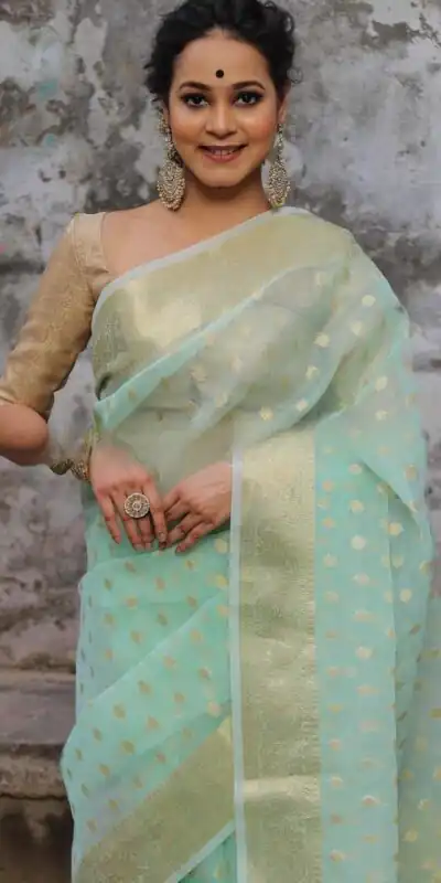 MS 440 Aqua Marine Color Organza Jacquard Butti Worked Saree Casual, Party Wear, Wedding, Events, Etc. Expected Delivery 4-6 Working Days 1449/- | Sarees, Bollywood Sarees, Creative Sarees, Designer Sarees, Embroidered Sarees, Ethnic Saree, Modern Digital sarees, Party Wear Sarees