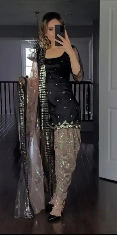 MF 372 Black Color Faux Georgette Embroidery Sequence Salwar Suit  Wedding, Party, Festive, Events Etc. Expected 4-6 Working Days @2149/- | Salwar suit, Designer Suits, Casual Suits, Creative suits, Palazzo Suits, Party Wear Suits, Patiala Suits, Straight Suits