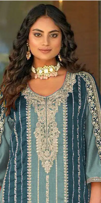 FC MARIA 1083 Blue Color Vichitra Embroidery Codding Sequence Salwar Suit Wedding, Party, Festive events, etc.  Expected Delivery  4-6 Working Days @2099/- | Jump Suits, Salwar suit, Designer Suits, Casual Suits, Creative suits, Palazzo Suits, Party Wear Suits, Patiala Suits, Straight Suits