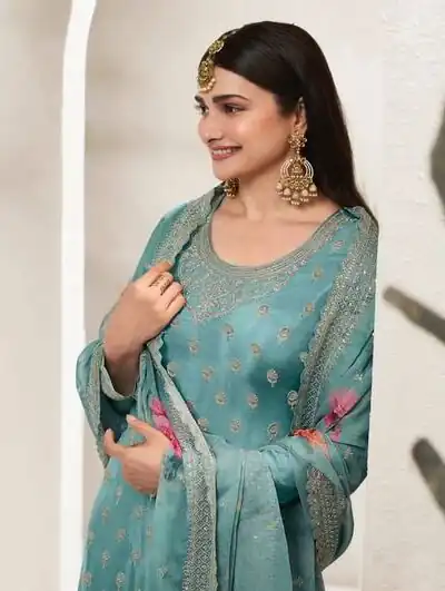 DS 67832 Blue color Viscose Chinon Embroidered Sequence Salwar Suit Casual, Wedding, Party, Festive, Events . Expected Delivery  4-6 Working Days @2849/- | Salwar suit, Designer Suits, Casual Suits, Creative suits, Palazzo Suits, Party Wear Suits, Patiala Suits, Straight Suits