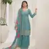 DS 67832 Blue color Viscose Chinon Embroidered Sequence Salwar Suit Casual, Wedding, Party, Festive, Events . Expected Delivery  4-6 Working Days @2849/- | Salwar suit, Designer Suits, Casual Suits, Creative suits, Palazzo Suits, Party Wear Suits, Patiala Suits, Straight Suits