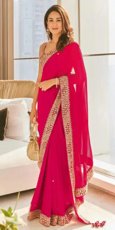 DS BT 381 Pink Color Georgette Dori Thread Sequence Work Saree Wedding, Party, Festive, Events Expected Delivery 4-6 Working Days @ 1699/- | Sarees, Bollywood Sarees, Creative Sarees, Designer Sarees, Embroidered Sarees, Ethnic Saree, Modern Digital sarees, Party Wear Sarees