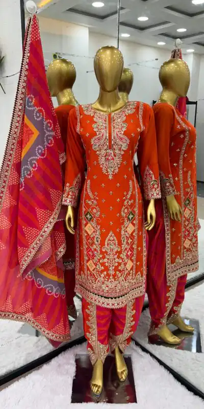 SR 1619 Red Color Heavy Chinnon Embroidery Sequence Sharara Suit Wedding, Party, Festive, Events Etc. Expected Delivery 4-6 Working Days @2449 | Salwar suit, Designer Suits, Casual Suits, Creative suits, Palazzo Suits, Party Wear Suits, Straight Suits