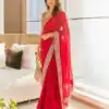 DS BT 381Red Color Georgette Dori Thread Sequence Work Saree Wedding, Party, Festive, Events Expected Delivery 4-6 Working Days @ 1699/- | Sarees, Bollywood Sarees, Creative Sarees, Designer Sarees, Embroidered Sarees, Ethnic Saree, Modern Digital sarees, Party Wear Sarees