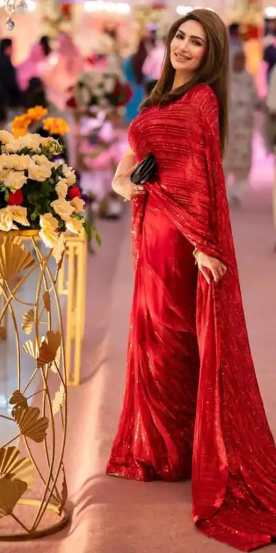 DF 3411 Red Color Georgette Sequins Embroidery Work Saree Casual, Party Wear, Wedding, Events Etc Delivery Expected.4-6 Working Days 1799/- | Sarees, Bollywood Sarees, Creative Sarees, Designer Sarees, Embroidered Sarees, Ethnic Saree, Modern Digital sarees, Party Wear Sarees