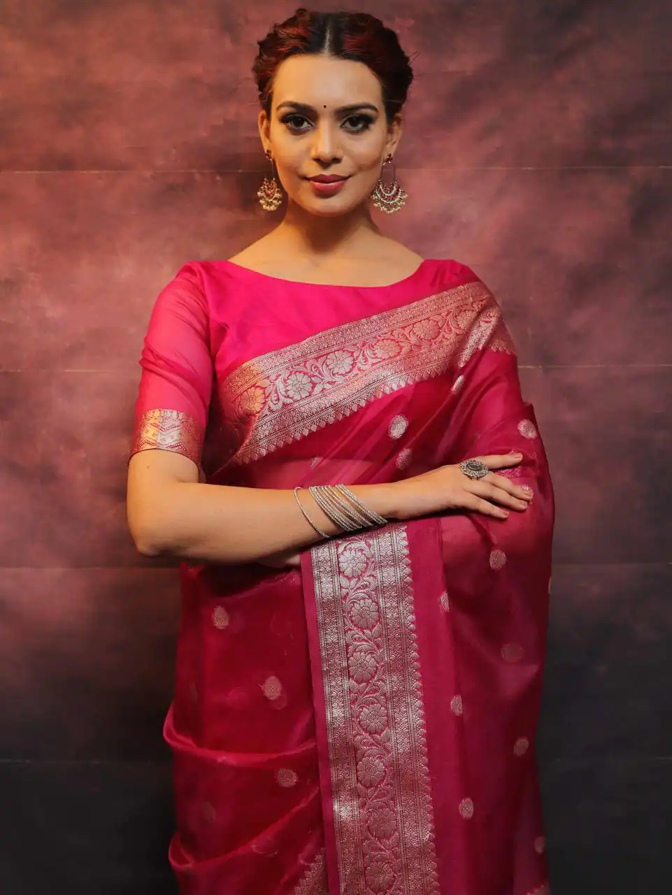 MS 440 Rose Pink Color Organza Jacquard Butti Worked Saree Casual, Party Wear, Wedding, Events, Etc. Expected Delivery 4-6 Working Days 1449/- | Sarees, Bollywood Sarees, Creative Sarees, Designer Sarees, Embroidered Sarees, Ethnic Saree, Modern Digital sarees, Party Wear Sarees