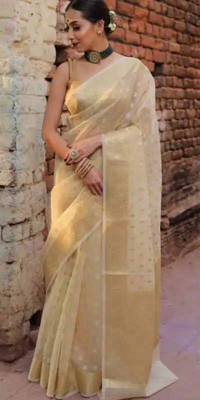 MS 440 Yellow Color Organza Jacquard Butti Worked Saree Casual, Party Wear, Wedding, Events, Etc. Expected Delivery 4-6 Working Days 1449/- | Sarees, Bollywood Sarees, Creative Sarees, Designer Sarees, Embroidered Sarees, Ethnic Saree, Modern Digital sarees, Party Wear Sarees
