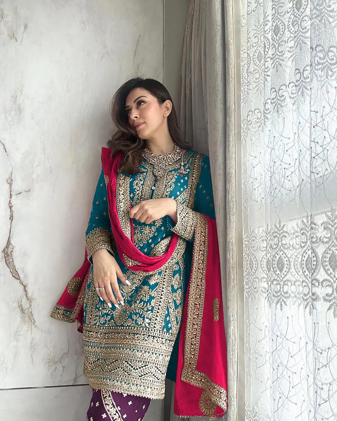 SSR 447 Blue Color Georgette Embroidery Salwar Suit Wedding, Party, Festive, Events Expected Delivery 4-6 Working Days @ 2249/- Only | Salwar suit, Designer Suits, Casual Suits, Creative suits, Party Wear Suits, Straight Suits