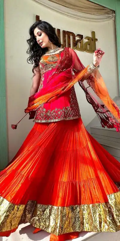 RTC 5697 Orange Color Foix Georgette Thread Sequence Lehenga Choli Wedding, Party, Festive, Events Etc.   Expected Delivery 4-6 Working Days @2099/- | Lehenga, Bollywood Lehenga, Creative Lehenga, Designer Lehenga, Embroidered Lehenga, Party Wear Lehenga