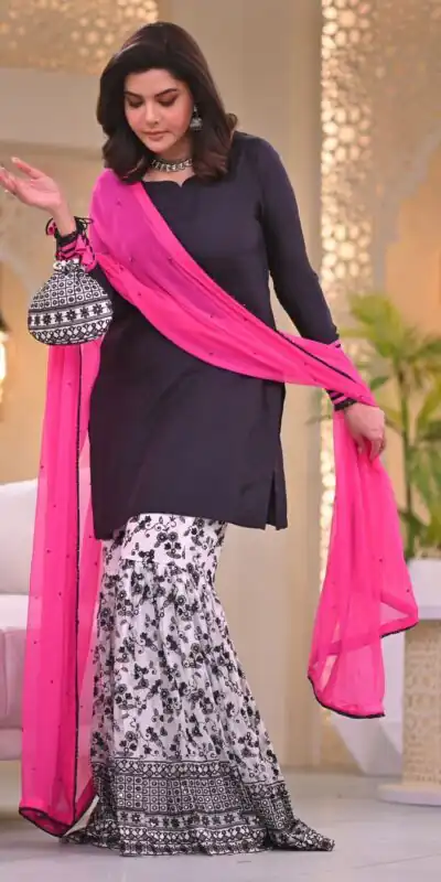 ZSR 3068 Black Color Georgette Embroidery Sequence Salwar Suit Casual, Wedding, Festive, Events Expected Delivery 4-6 Working Days @2099/- | Jump Suits, Salwar suit, Designer Suits, Casual Suits, Creative suits, Palazzo Suits, Party Wear Suits, Patiala Suits, Straight Suits