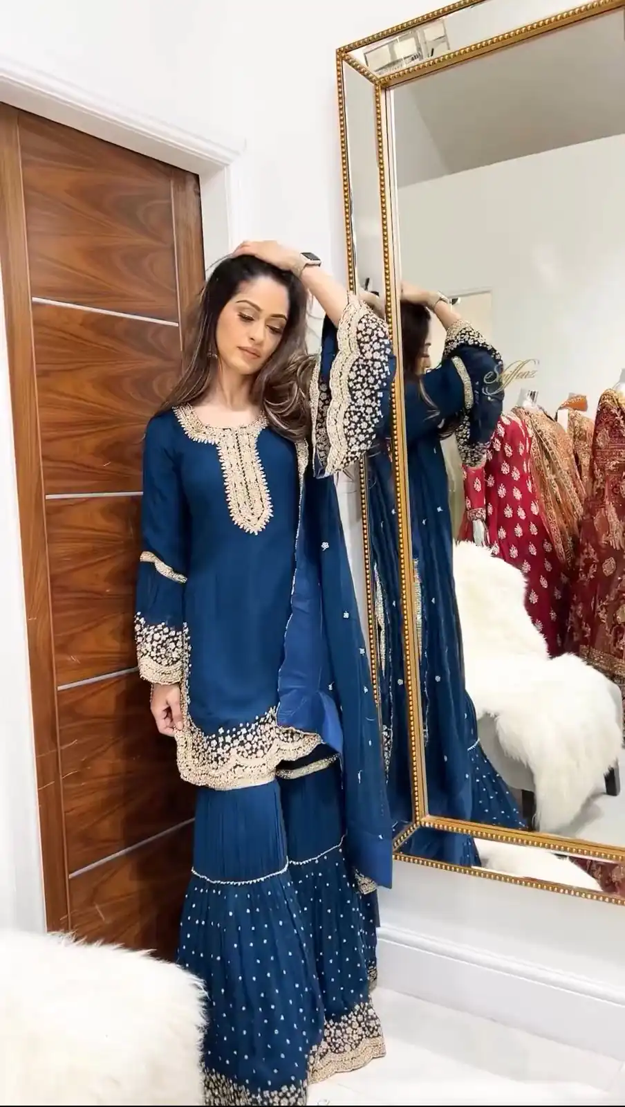 NSR 797 Blue Color Faux Georgette Embroidery Work Salwar Suit Casual, Party Festive, Events Etc. Expected Delivery 4-6 Working Days @2099/ | Jump Suits, Salwar suit, Designer Suits, Casual Suits, Creative suits, Palazzo Suits, Party Wear Suits, Patiala Suits, Straight Suits