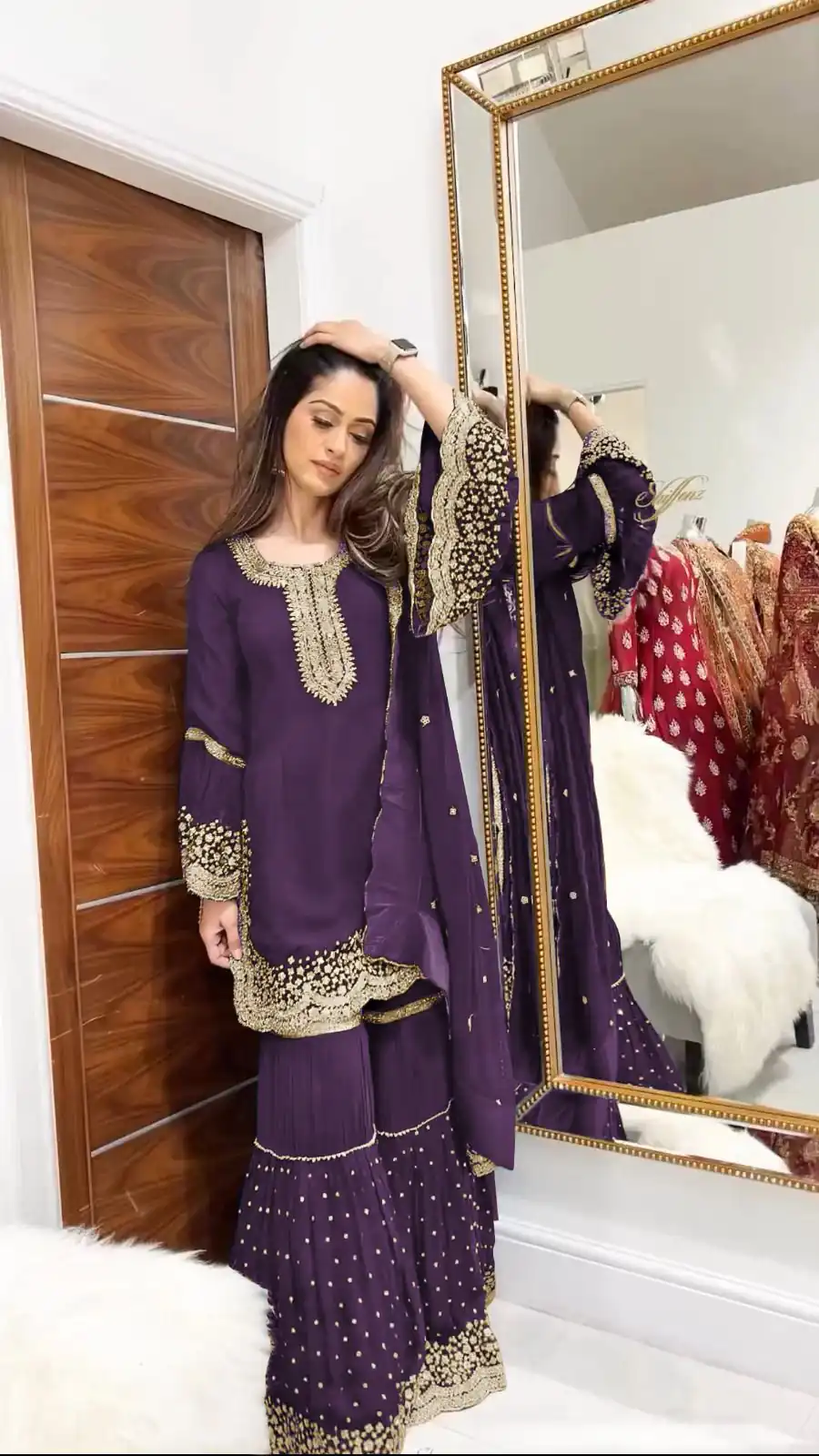 NSR 797 Purple Color Faux Georgette Embroidery Work Salwar Suit Casual, Party Festive, Events Etc. Expected Delivery 4-6 Working Days @2099/ | Jump Suits, Salwar suit, Designer Suits, Casual Suits, Creative suits, Palazzo Suits, Party Wear Suits, Patiala Suits, Straight Suits
