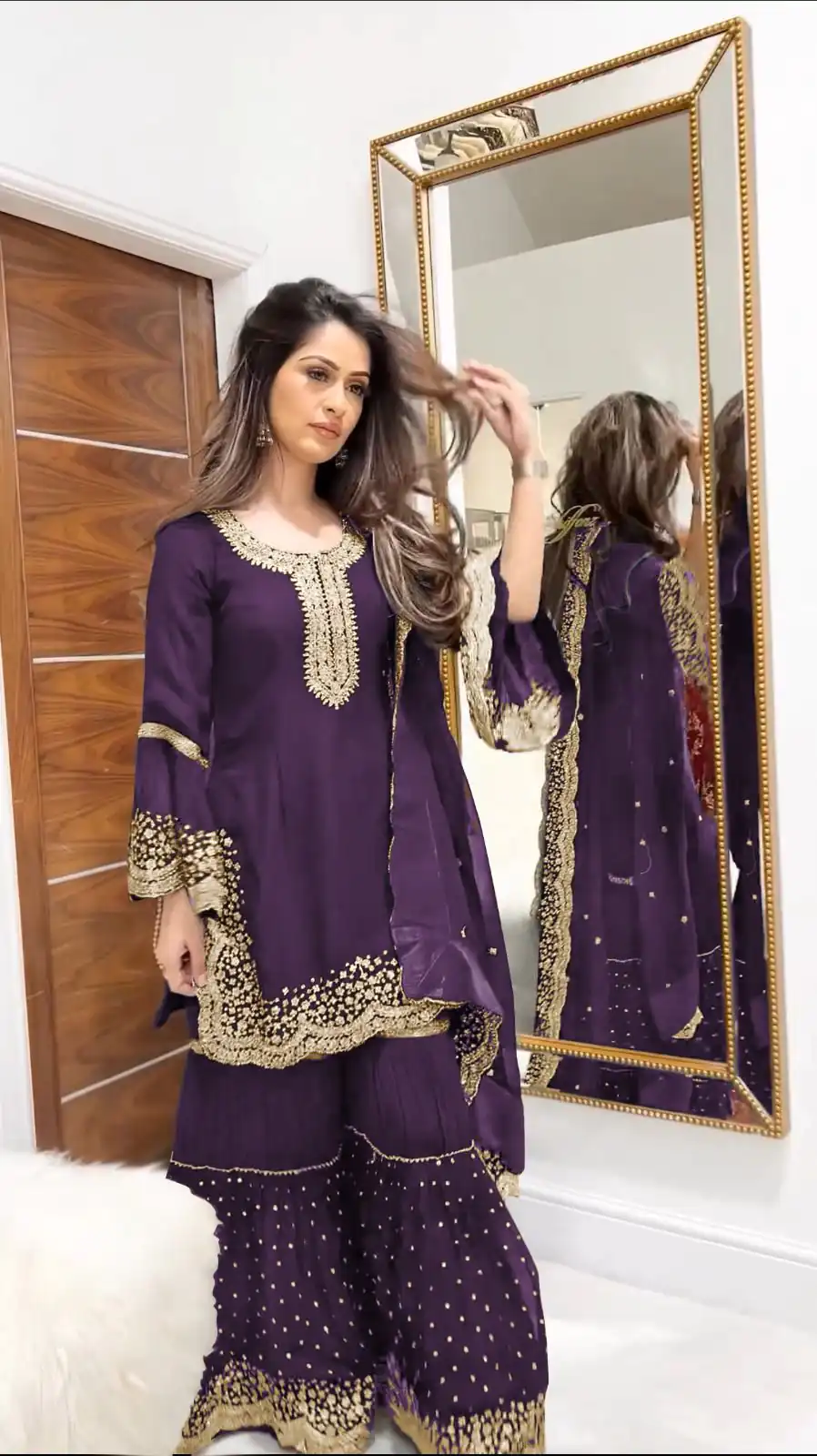 NSR 797 Purple Color Faux Georgette Embroidery Work Salwar Suit Casual, Party Festive, Events Etc. Expected Delivery 4-6 Working Days @2099/ | Jump Suits, Salwar suit, Designer Suits, Casual Suits, Creative suits, Palazzo Suits, Party Wear Suits, Patiala Suits, Straight Suits