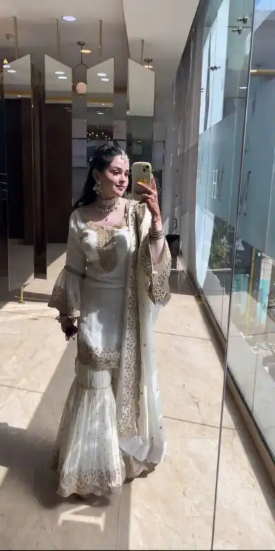 NSR 797 White Color Faux Georgette Embroidery Work Salwar Suit Casual, Party Festive, Events Etc. Expected Delivery 4-6 Working Days @2099/ | Jump Suits, Salwar suit, Designer Suits, Casual Suits, Creative suits, Palazzo Suits, Party Wear Suits, Patiala Suits, Straight Suits