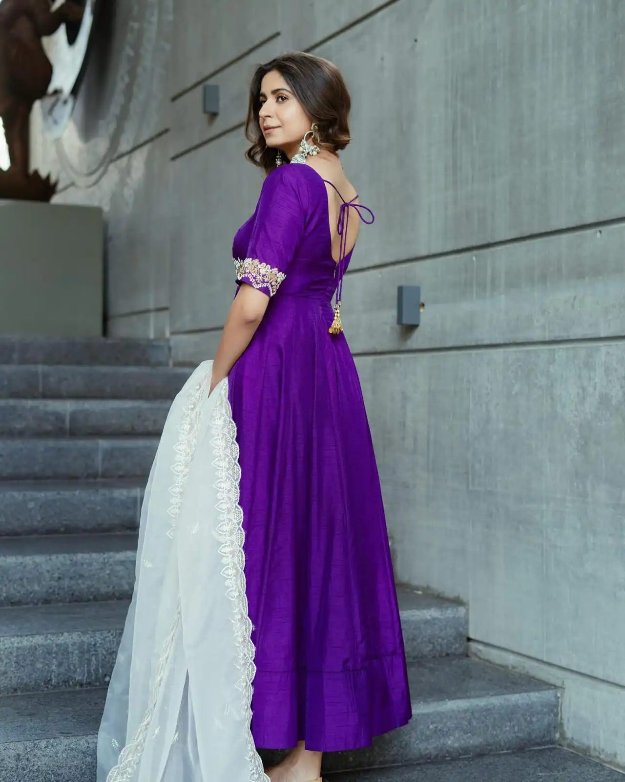 RTC 5595 Violet Phantom silk Thread Work Anarkali Suit Casual, Wedding, Party, Festive, Events. Expected Delivery 4-6 Working Days @1899/- | Anarkali Suits, Bollywood Anarkali, Creative-Anarkali, Designer Anarkali, Embroidered Anarkali, Party Wear Anarkali