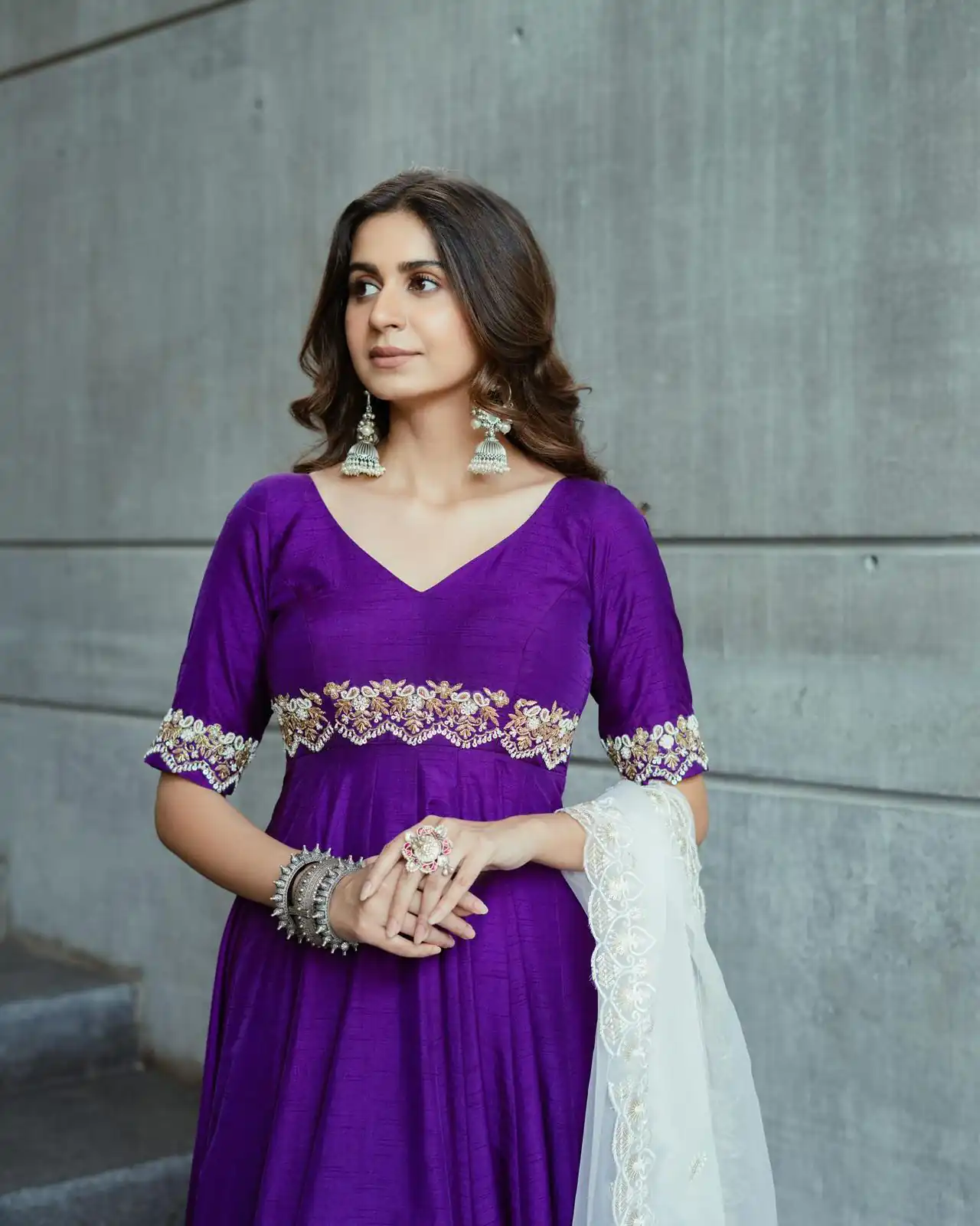 RTC 5595 Violet Phantom silk Thread Work Anarkali Suit Casual, Wedding, Party, Festive, Events. Expected Delivery 4-6 Working Days @1899/- | Anarkali Suits, Bollywood Anarkali, Creative-Anarkali, Designer Anarkali, Embroidered Anarkali, Party Wear Anarkali