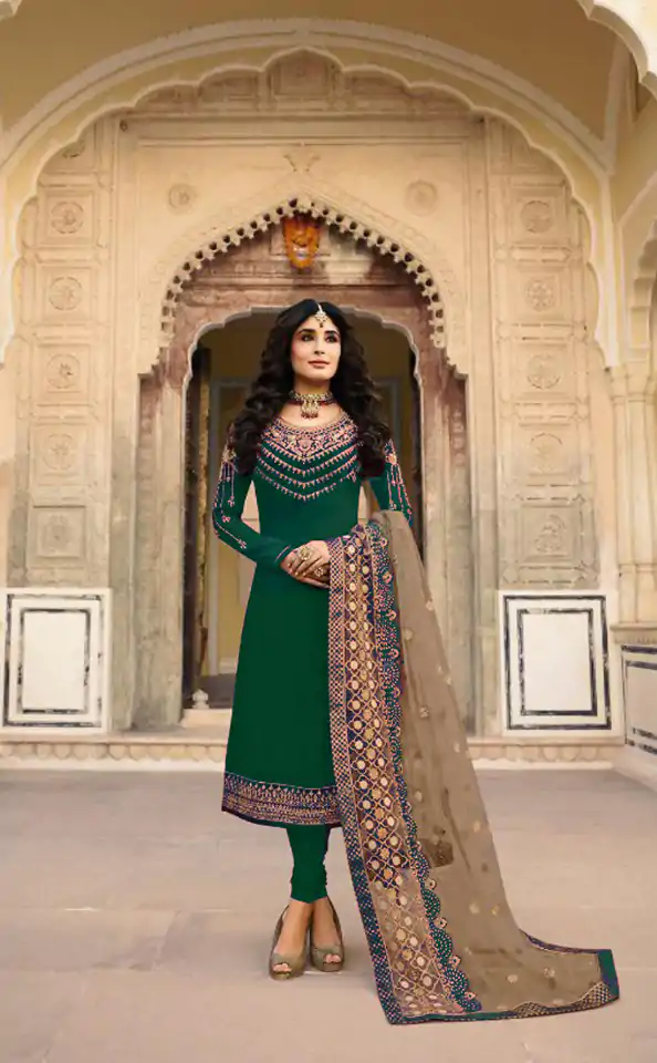 DS 22427 Green color Georgette Embroidered Sequence Salwar Suit Casual, Wedding, Party, Festive, Events . Expected Delivery  4-6 Working Days @2049/- | Salwar suit, Designer Suits, Casual Suits, Creative suits, Palazzo Suits, Party Wear Suits, Patiala Suits, Straight Suits