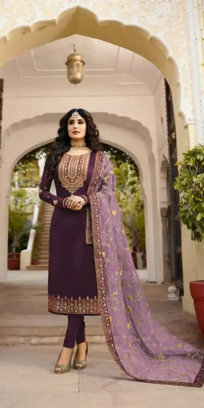 DS 22421 Purple color Georgette Embroidered Sequence Salwar Suit Casual, Wedding, Party, Festive, Events . Expected Delivery  4-6 Working Days @2349/- | Salwar suit, Designer Suits, Casual Suits, Creative suits, Palazzo Suits, Party Wear Suits, Patiala Suits, Straight Suits