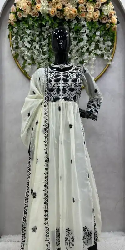RTC 5708 White Color Chanderi Thread Sequence Salwar Suit Wedding, Party, Festive, Events Etc. Expected Delivery 4-6 Working Days @1999/- | Salwar suit, Designer Suits, Casual Suits, Creative suits, Palazzo Suits, Party Wear Suits, Patiala Suits, Straight Suits
