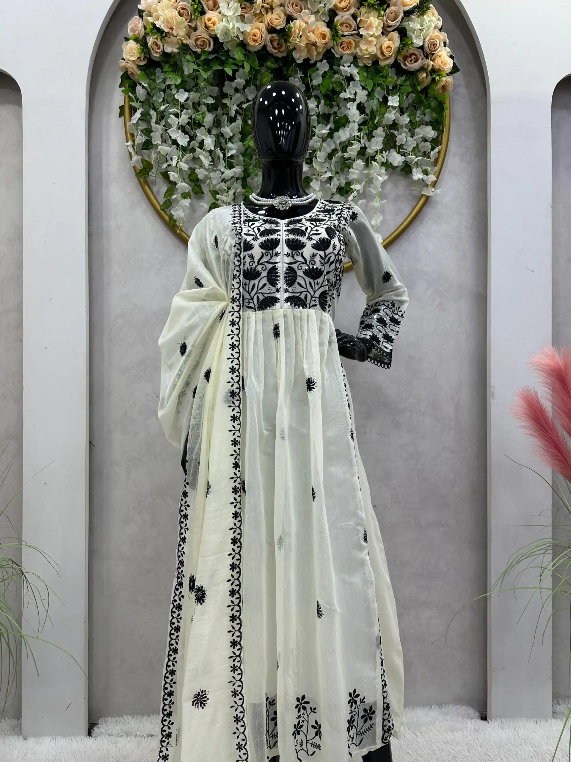 RTC 5708 White Color Chanderi Thread Sequence Salwar Suit Wedding, Party, Festive, Events Etc. Expected Delivery 4-6 Working Days @1999/- | Salwar suit, Designer Suits, Casual Suits, Creative suits, Palazzo Suits, Party Wear Suits, Patiala Suits, Straight Suits