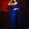 Nabha Natesh Blue Color Heavy Georgette Fancy Sequence Saree