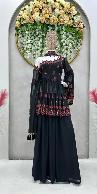 RTC 5576 Black Color Foix Georgette Thread Sequence Work Salwar Suit Wedding, Party, Festive, Events Etc. Expected Delivery 4-6 Working Days @2099/- | Jump Suits, Salwar suit, Designer Suits, Casual Suits, Creative suits, Palazzo Suits, Party Wear Suits, Patiala Suits, Straight Suits
