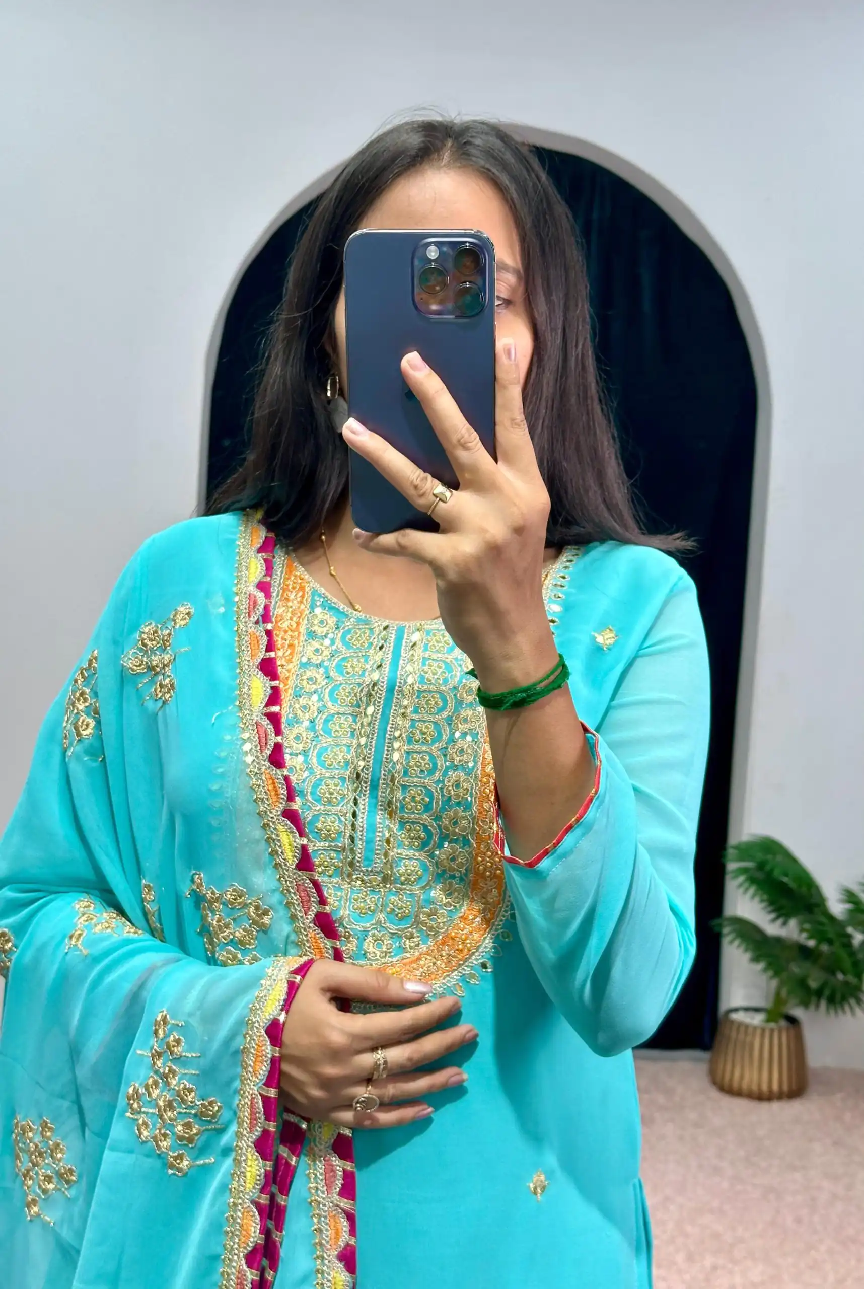 ST 1050 Blue Color Georgette Embroidery Stone & Mirror Salwar Suit Casual, Wedding, Party, Festive, Events Etc. Expected Delivery 4-6 Working Days @2199/- | Jump Suits, Salwar suit, Designer Suits, Casual Suits, Creative suits, Palazzo Suits, Party Wear Suits, Patiala Suits, Straight Suits