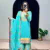 ST 1050 Blue Color Georgette Embroidery Stone & Mirror Salwar Suit Casual, Wedding, Party, Festive, Events Etc. Expected Delivery 4-6 Working Days @2199/- | Jump Suits, Salwar suit, Designer Suits, Casual Suits, Creative suits, Palazzo Suits, Party Wear Suits, Patiala Suits, Straight Suits