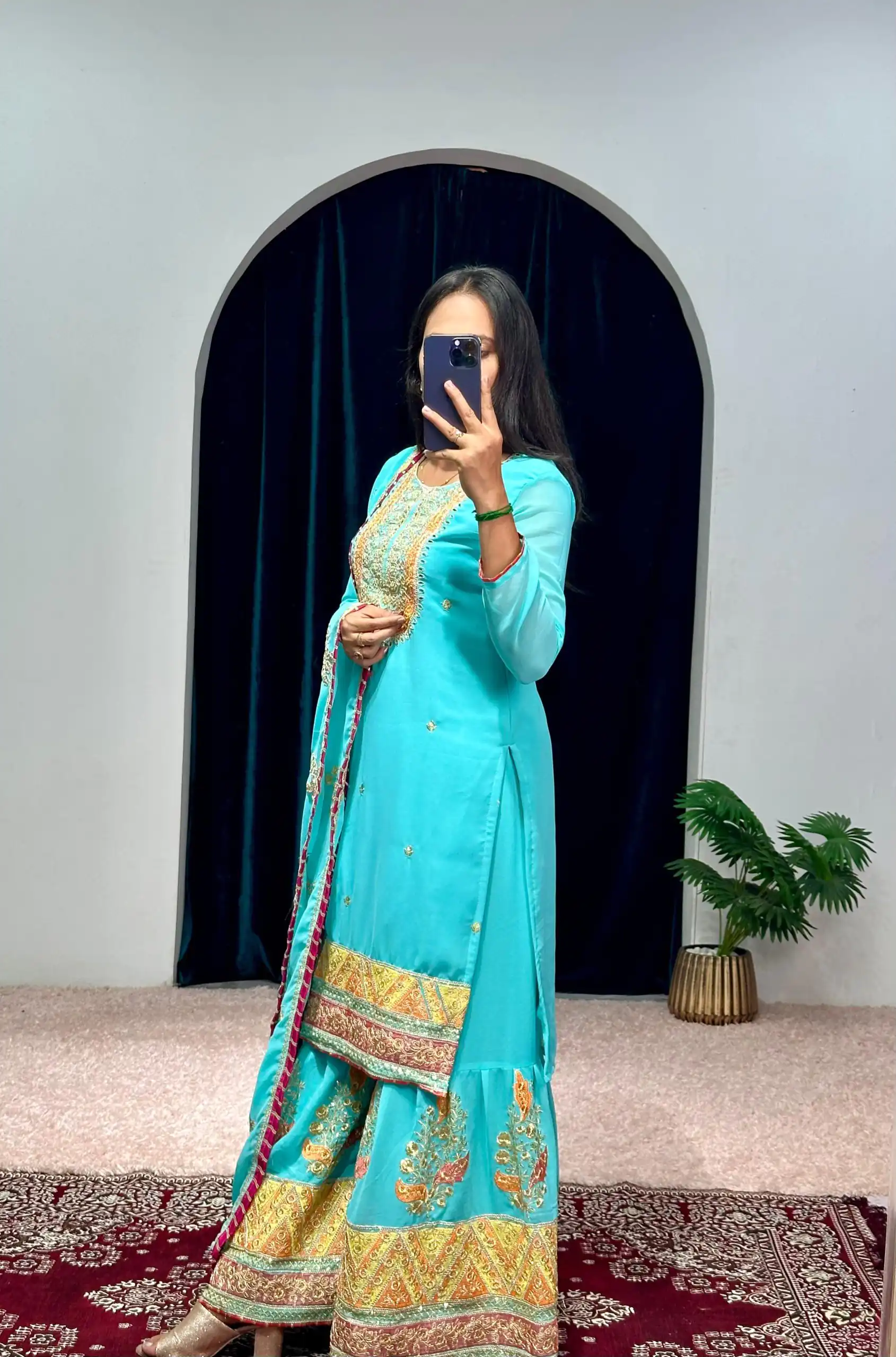 ST 1050 Blue Color Georgette Embroidery Stone & Mirror Salwar Suit Casual, Wedding, Party, Festive, Events Etc. Expected Delivery 4-6 Working Days @2199/- | Jump Suits, Salwar suit, Designer Suits, Casual Suits, Creative suits, Palazzo Suits, Party Wear Suits, Patiala Suits, Straight Suits