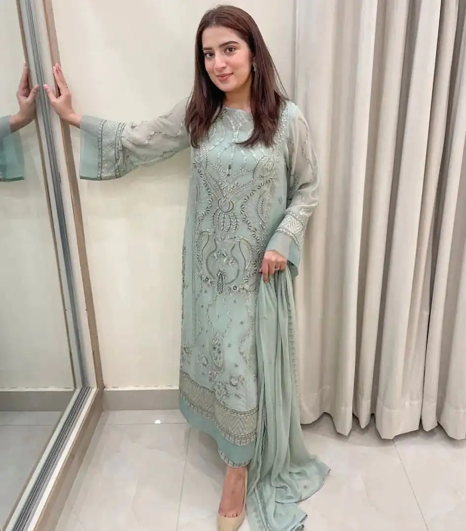 AD154 Blue Grey Color Georgette Embroidery Sequence Salwar Suit Wedding, Party, Festive, Events Expected Delivery 4-6 Working Days @ 2099/- | Salwar suit, Designer Suits, Casual Suits, Creative suits, Palazzo Suits, Party Wear Suits, Patiala Suits, Straight Suits