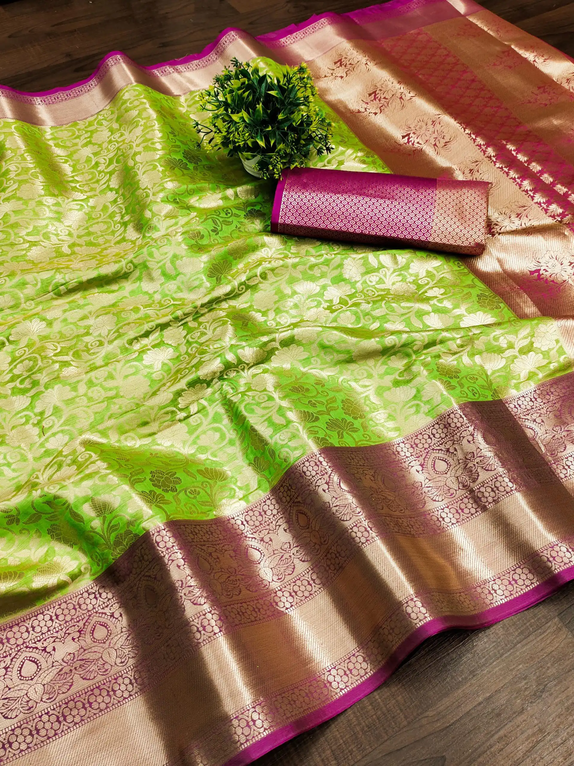 MB™️  3235 Green Color Soft Organic Banarasi Silk Gold Zari Weaving Saree Casual, Party Wear, Festival, Events, .  Expected Delivery  4-6 Working Days @1749 | Sarees, Bollywood Sarees, Creative Sarees, Designer Sarees, Embroidered Sarees, Ethnic Saree, Modern Digital sarees, Party Wear Sarees