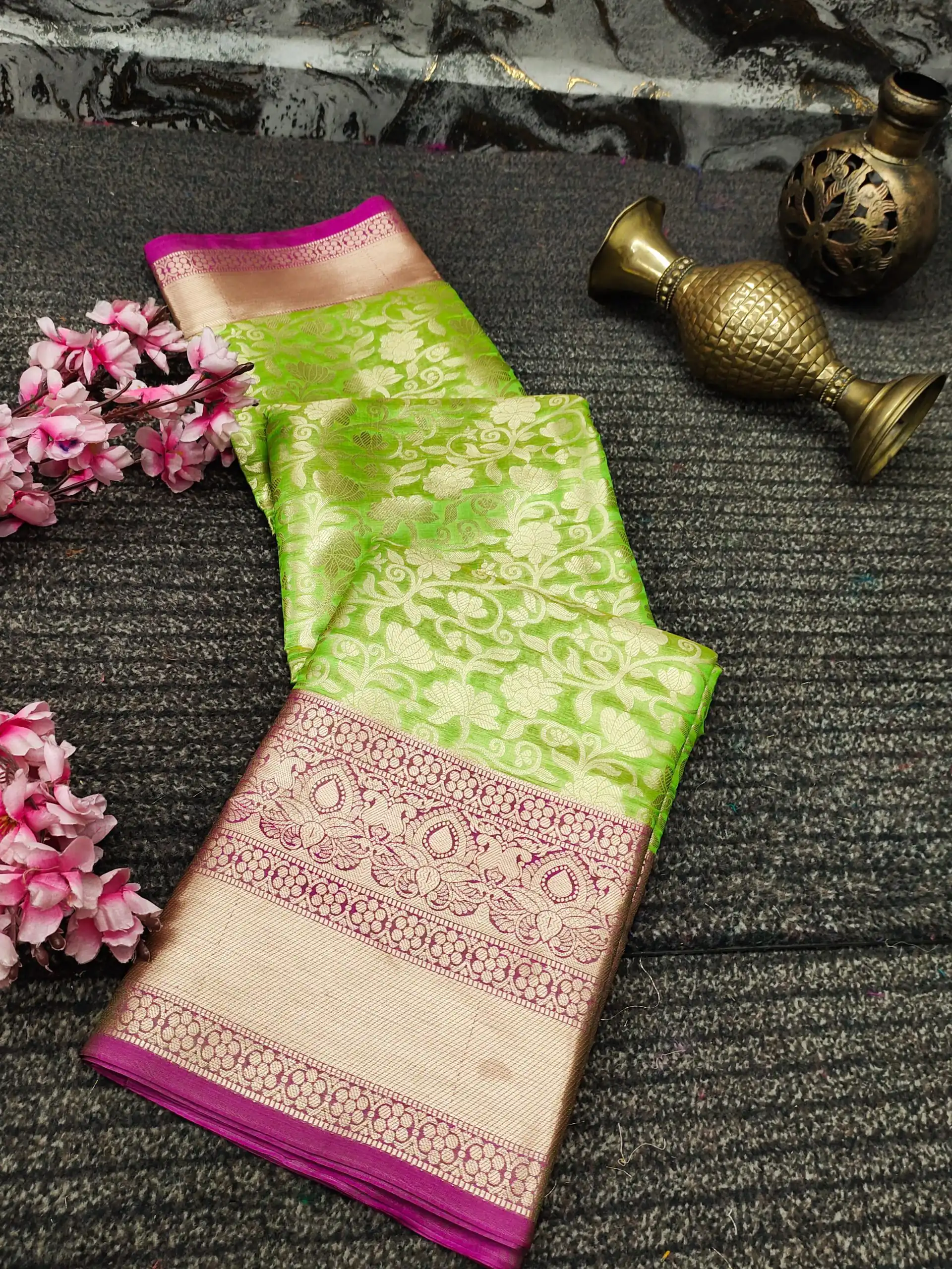 MB™️  3235 Green Color Soft Organic Banarasi Silk Gold Zari Weaving Saree Casual, Party Wear, Festival, Events, .  Expected Delivery  4-6 Working Days @1749 | Sarees, Bollywood Sarees, Creative Sarees, Designer Sarees, Embroidered Sarees, Ethnic Saree, Modern Digital sarees, Party Wear Sarees