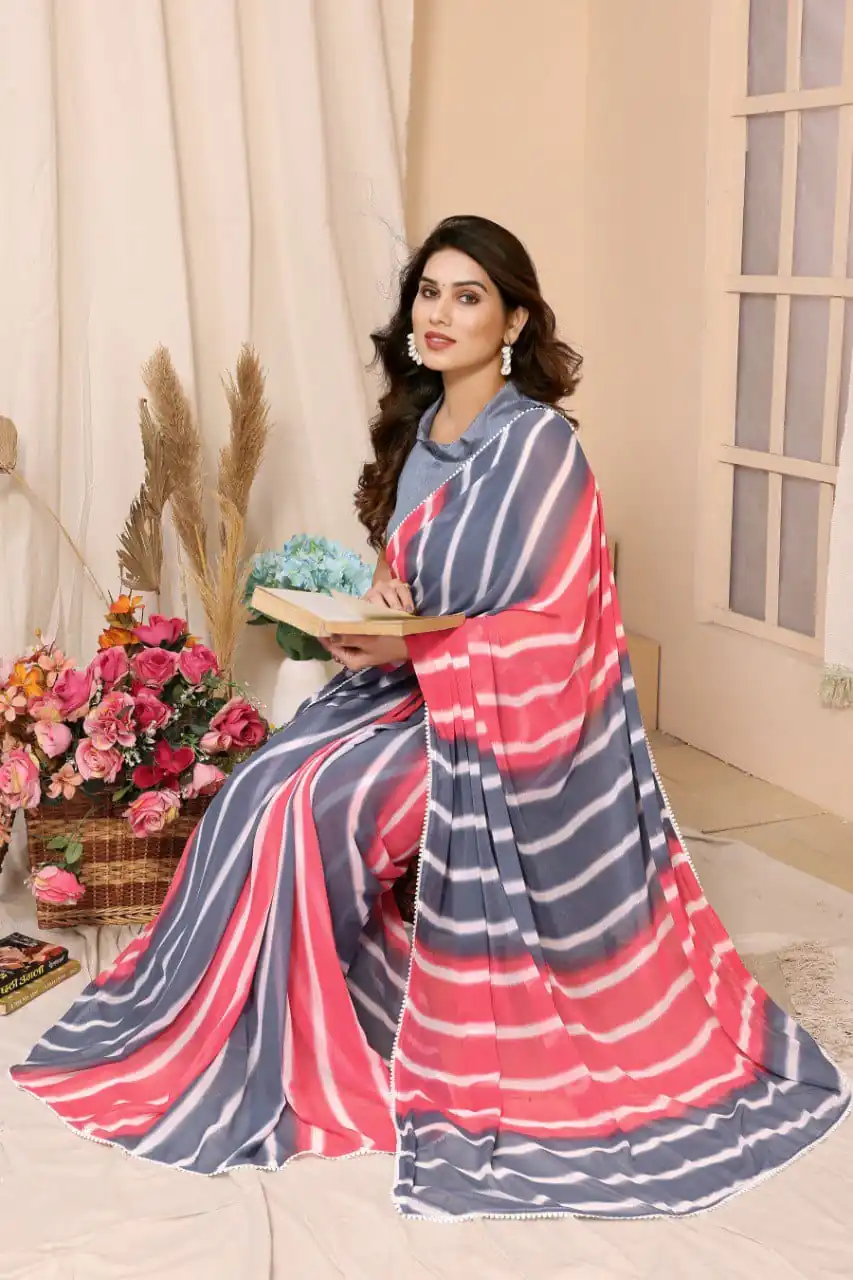    SC 269 Pink & Blue Color Pure Soft Georgette Silk Design All Over Saree , Party Wear, Events, Festivals Expected Delivery 4-6 Working Days 1599/- | Sarees, Bollywood Sarees, Creative Sarees, Designer Sarees, Embroidered Sarees, Ethnic Saree, Modern Digital sarees, Party Wear Sarees