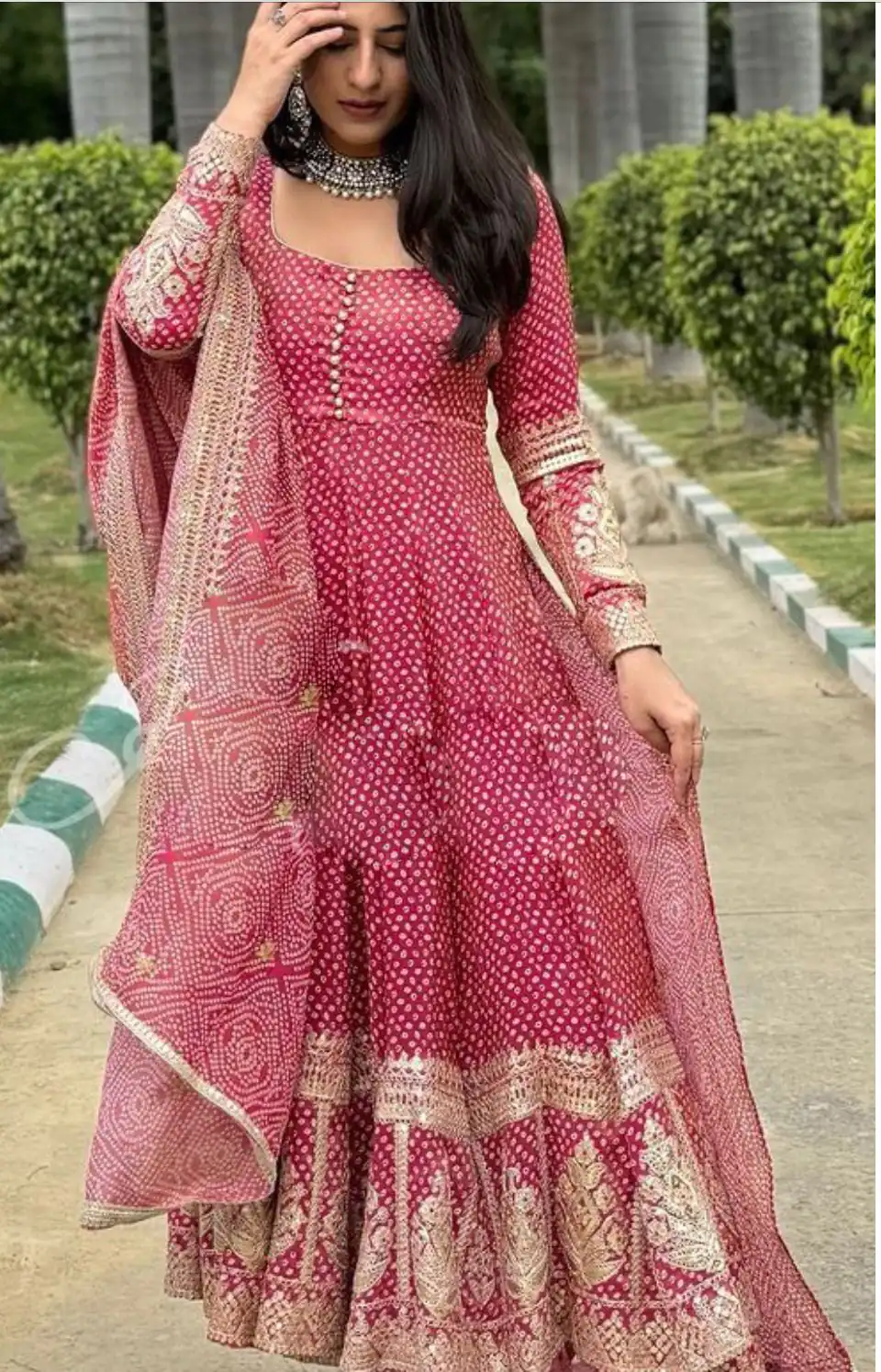 VLM 188 Pink color Georgette Material Digital Printed Anarkali Suit Casual, Wedding, Party, Festive, Events . Expected Delivery 4-6 Working Days @2299/- | Anarkali Suits, Bollywood Anarkali, Creative-Anarkali, Designer Anarkali, Embroidered Anarkali, Party Wear Anarkali