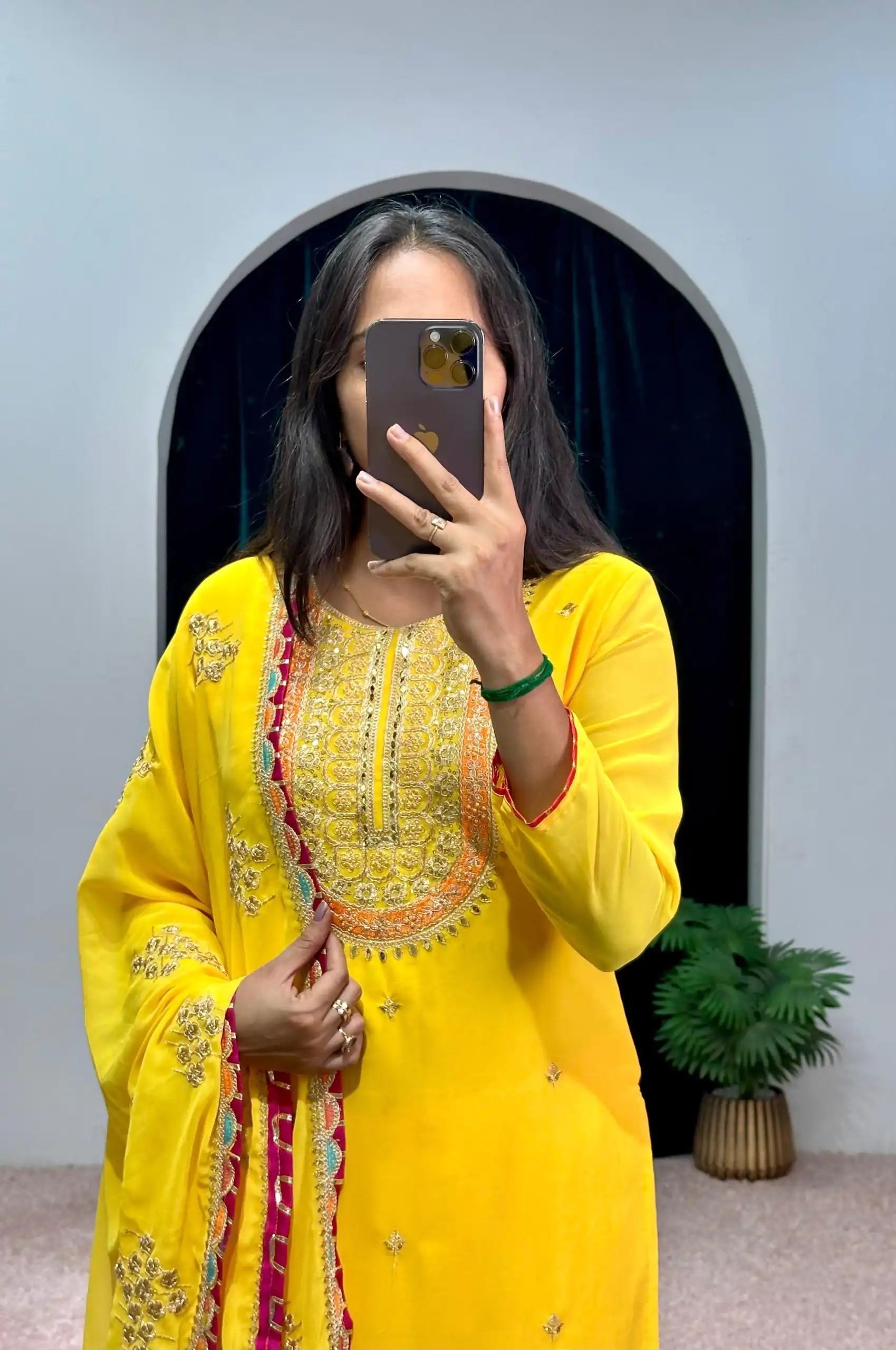 ST 1050 Yellow Color Georgette Embroidery Stone & Mirror Salwar Suit Casual, Wedding, Party, Festive, Events Etc. Expected Delivery 4-6 Working Days @2199/- | Jump Suits, Salwar suit, Designer Suits, Casual Suits, Creative suits, Palazzo Suits, Party Wear Suits, Patiala Suits, Straight Suits