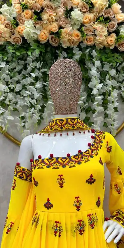 RTC 5576 Yellow Color Foix Georgette Thread Sequence Work Salwar Suit Wedding, Party, Festive, Events Etc. Expected Delivery 4-6 Working Days @2099/- | Jump Suits, Salwar suit, Designer Suits, Casual Suits, Creative suits, Palazzo Suits, Party Wear Suits, Patiala Suits, Straight Suits