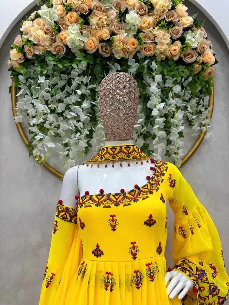 RTC 5576 Yellow Color Foix Georgette Thread Sequence Work Salwar Suit Wedding, Party, Festive, Events Etc. Expected Delivery 4-6 Working Days @2099/- | Jump Suits, Salwar suit, Designer Suits, Casual Suits, Creative suits, Palazzo Suits, Party Wear Suits, Patiala Suits, Straight Suits