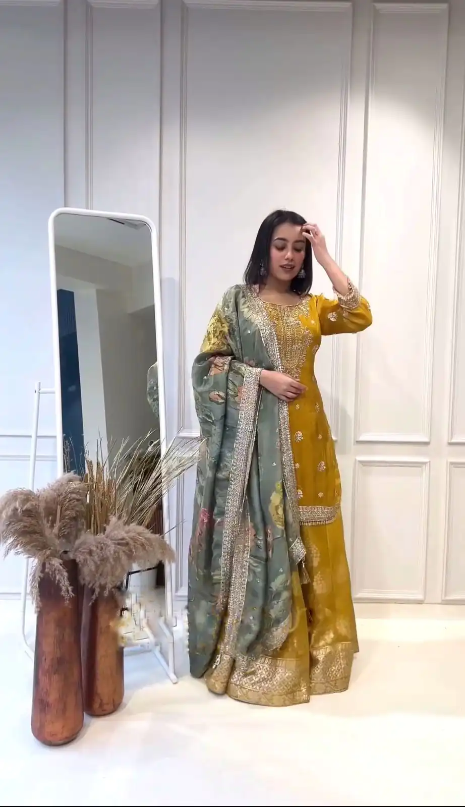 NSR 807 Yellow Color Pure Heavy Chinnon Silk Embroidery Salwar Suit Casual, Party Festive, Events Etc. Expected Delivery 4-6 Working Days @2199/ | Jump Suits, Salwar suit, Designer Suits, Casual Suits, Creative suits, Palazzo Suits, Party Wear Suits, Patiala Suits, Straight Suits