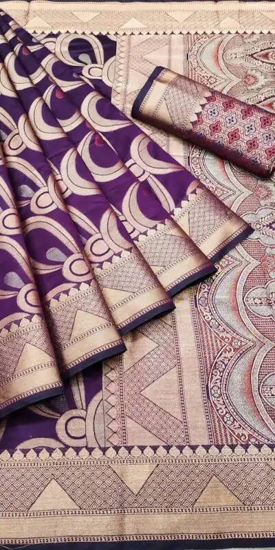 MB 3278 Purple Color Soft Lichi Silk Beautiful Cooper Zari Saree Casual, Wedding, Party, Festival, Events, Etc. Expected Delivery 4-6 Working Days @1699/- | Sarees, Bollywood Sarees, Creative Sarees, Designer Sarees, Embroidered Sarees, Ethnic Saree, Modern Digital sarees, Party Wear Sarees