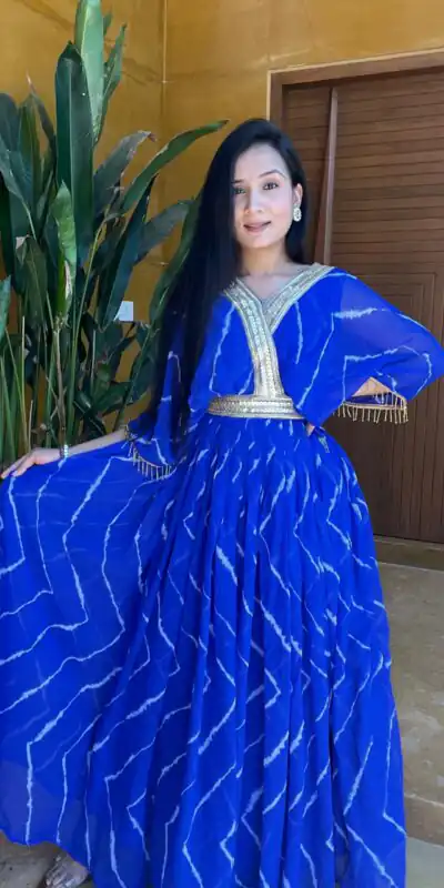 Ram 006 Royal Blue Color Fox Georgette Embroidery Lace Work Gown Casual, Wedding, Party, Festive, Events Etc. Expected Delivery 4-6 Working Days @1949/- | Gowns, Bollywood Gowns, Creative Gowns, Designer Gowns, Embroidered Gowns, Party Wear Gowns