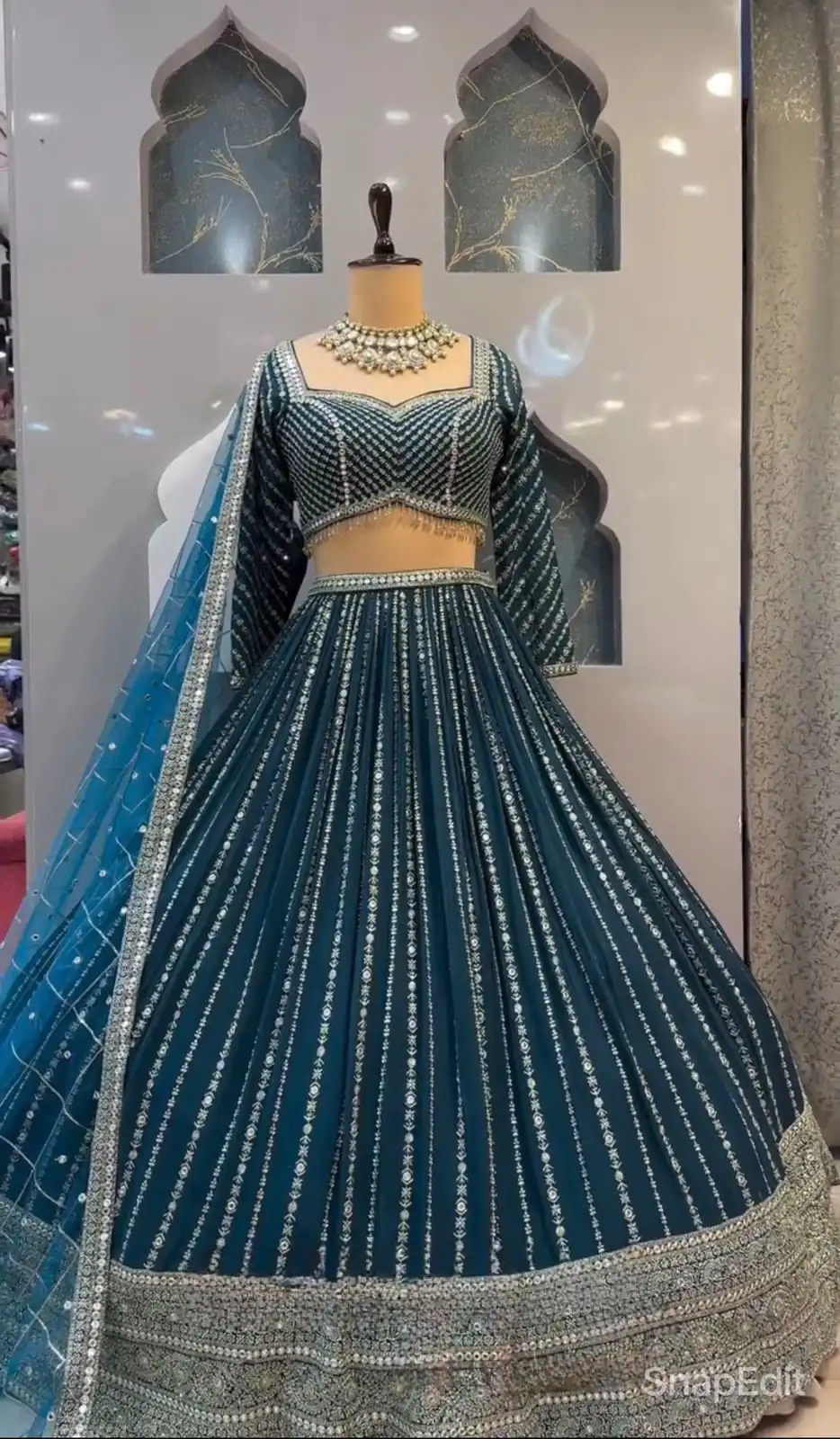 NF 1206 Royal Blue Color Georgette Multi Needle Work Lehenga Choli Casual, Party Wedding, Festive, Events Etc. Delivery  4-6 Working Days 2149/- | Lehenga, Bollywood Lehenga, Creative Lehenga, Designer Lehenga, Embroidered Lehenga, Party Wear Lehenga