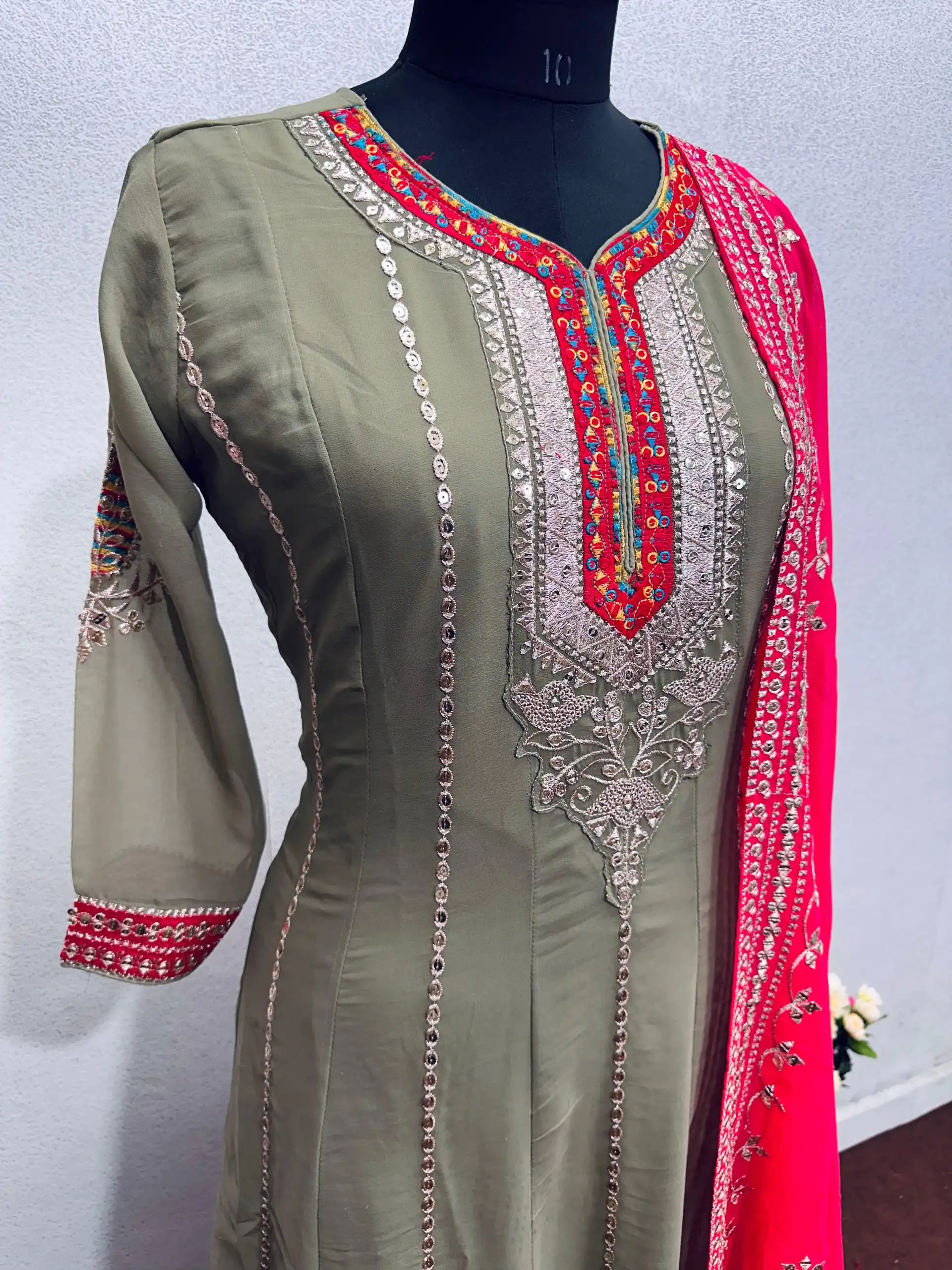 KF 1638 Grey Color Georgette Embroidered Sequence Salwar Suit Wedding, Party, Festive, Events Etc.  Expected Delivery 4-6 Working Days @2199/-Only | Salwar suit, Designer Suits, Casual Suits, Creative suits, Palazzo Suits, Party Wear Suits, Straight Suits