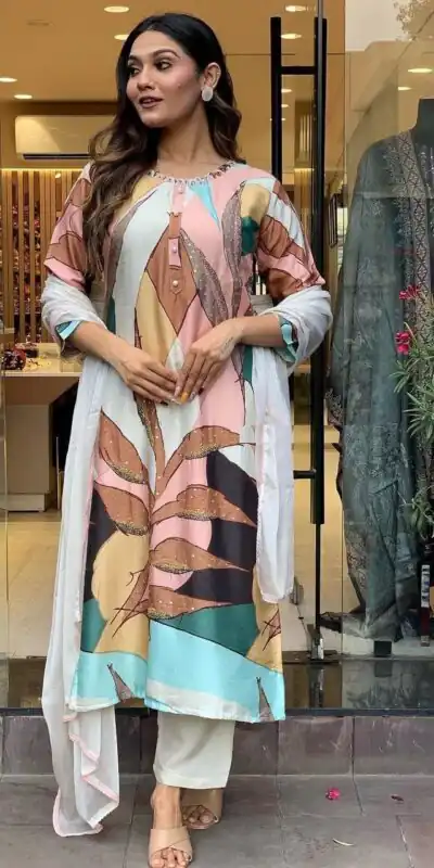 DC G25 Malty Color Muslin Embroidery Chain Works Salwar Suit Casual, Wedding, Party, Festive, Events Etc. Expected Delivery 4-6 Working Days @1749/- | Salwar suit, Designer Suits, Casual Suits, Creative suits, Palazzo Suits, Party Wear Suits, Patiala Suits, Straight Suits