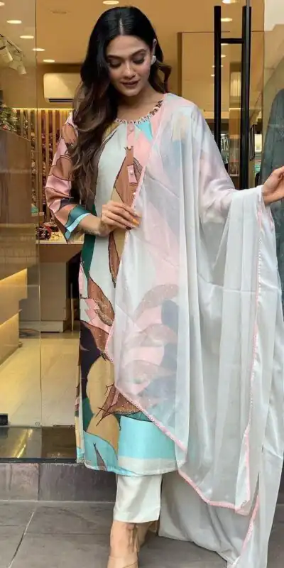 DC G25 Malty Color Muslin Embroidery Chain Works Salwar Suit Casual, Wedding, Party, Festive, Events Etc. Expected Delivery 4-6 Working Days @1749/- | Salwar suit, Designer Suits, Casual Suits, Creative suits, Palazzo Suits, Party Wear Suits, Patiala Suits, Straight Suits