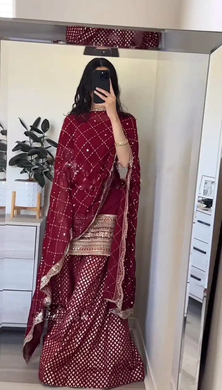 SRK 5164 Maroon Color Georgette Embroidery Sequence Salwar Suit Wedding, Party, Festive, Events Expected Delivery 4-6 Working Days @ 2199/- | Salwar suit, Designer Suits, Casual Suits, Creative suits, Palazzo Suits, Party Wear Suits, Patiala Suits, Straight Suits