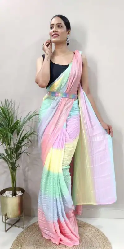 MS 441 Rainbow Color Chiffon Zari All Over Rainbow Shade Saree Casual, Party Wear, Wedding, Events, Etc. Expected Delivery 4-6 Working Days 1499/- | Sarees, Bollywood Sarees, Creative Sarees, Designer Sarees, Embroidered Sarees, Ethnic Saree, Modern Digital sarees, Party Wear Sarees