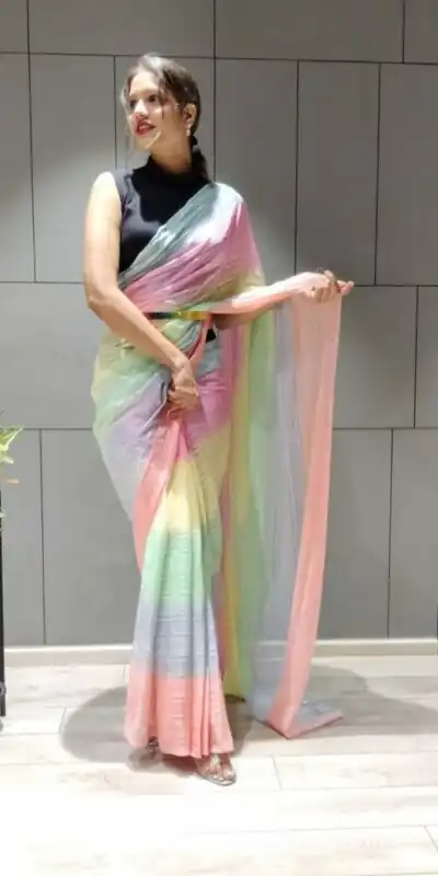 MS 441 Rainbow Color Chiffon Zari All Over Rainbow Shade Saree Casual, Party Wear, Wedding, Events, Etc. Expected Delivery 4-6 Working Days 1499/- | Sarees, Bollywood Sarees, Creative Sarees, Designer Sarees, Embroidered Sarees, Ethnic Saree, Modern Digital sarees, Party Wear Sarees